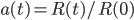 a(t) = R(t)/R(0)
